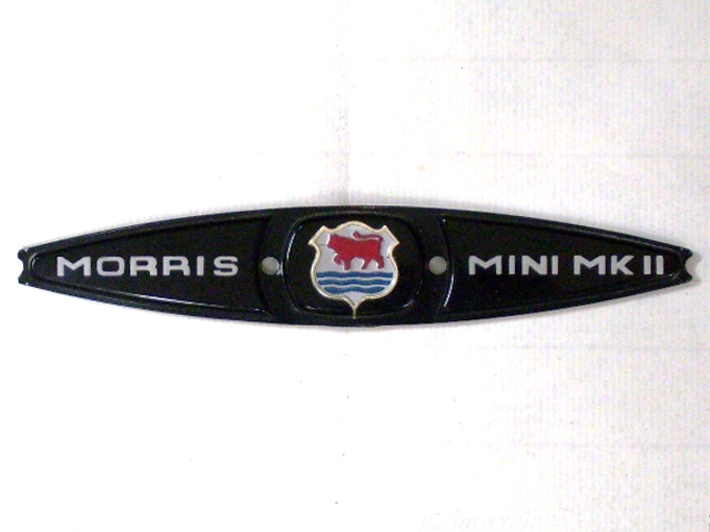 バッジ （リア） モーリス　Morris　Mini MK2 純正 未使用 英国車・MINIのレアパーツ エンブレム類（Emblem)