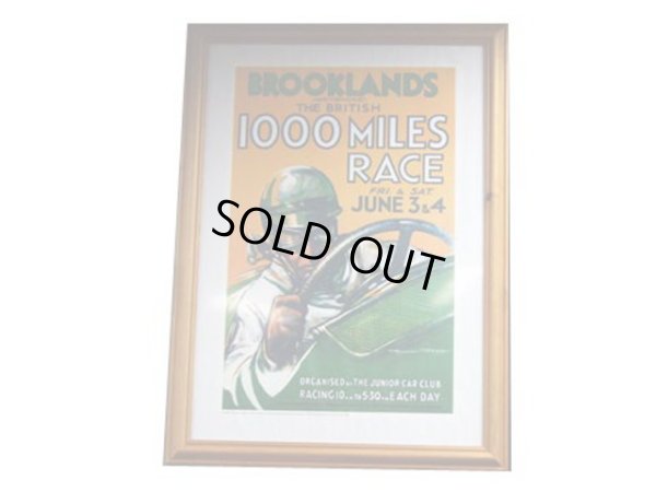 画像1: ポスター　　額入り　“Brookland 1000mile race”