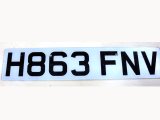 英国　ナンバープレート  H863FNV