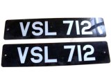 英国　ナンバープレート ペア  VSL712