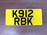 英国　ナンバープレート  K912RBK