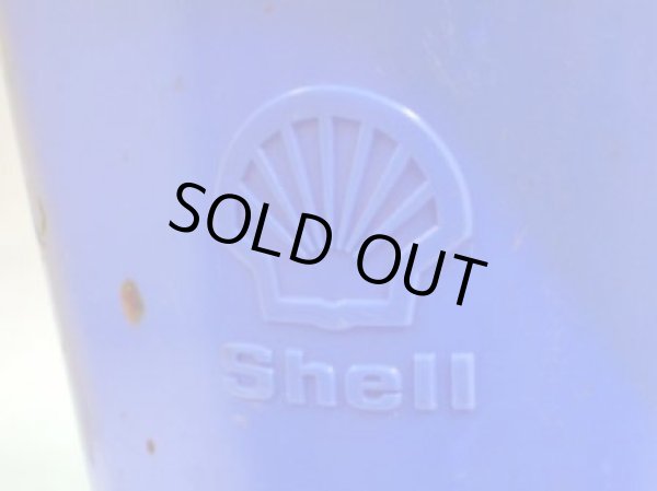 画像2: オイルジャー　Shell 　プラスティック　青　１リッター (2)