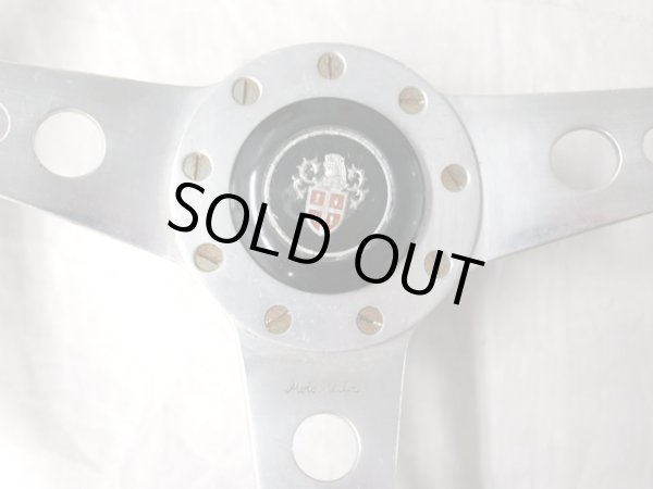 画像3: ステアリング　モトリタ　レザー　14　ボス(小径タイプ）&センターモチーフ付　中古品 (3)