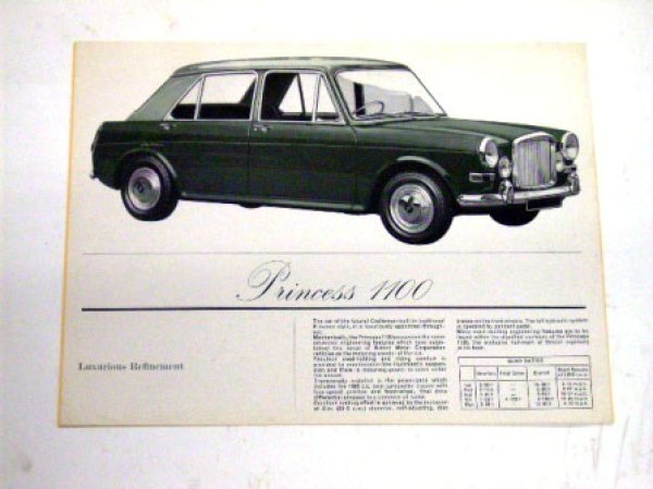 画像1: 1963y'Vanden Plas Princess 1100 オリジナル　当時物 (1)