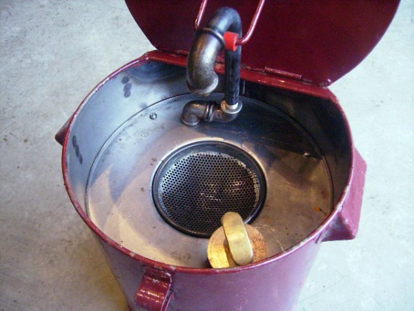 画像2: オイル缶　K　ワインレッド (2)