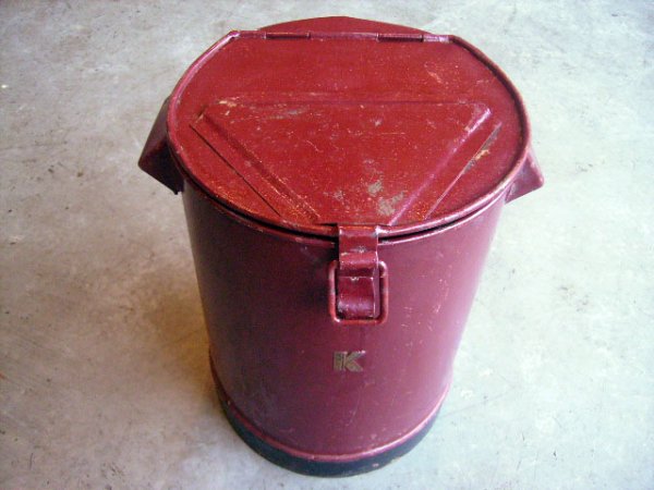 画像3: オイル缶　K　ワインレッド (3)